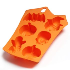 Pumpkin Bat Skull Ghost Shape Halloween Silicone Mold Candy Chocolate Pudding Mold Halloween Party