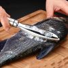 Stainless Fish Scales Scraping Graters Fast Remove Fish Cleaning Peeler Scraper