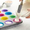 10pcs/set Silicone Cake Mold Round Shaped Muffin Cupcake Baking Reusable Molds Kitchen Cooking Tools