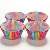 100Pcs Colorful Rainbow Paper Cake Cupcake Liners Party Baking Muffin Cup Case