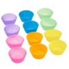 10pcs/set Silicone Cake Mold Round Shaped Muffin Cupcake Baking Reusable Molds Kitchen Cooking Tools