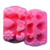 Kitchen DIY Silicone 6 Hole Cake Mold Chocolate Mould Cake Mould Baking Tool Pudding Jelly Mold