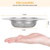 2Pcs 4.53in Kitchen Sink Strainer Stainless Steel Mesh Drain Basket Stopper 0.74 Wide Rim Food Catcher Sink Waste Plug