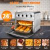 Toaster Oven Air Fryer Combo, Countertop Convection Oven with 4 Accessories & Recipes, Easy Clean, Stainless Steel, Silver