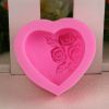 3D Loving Heart Rose Shape Fondant Silicone Mold Diy Soap Cake Baking Decor Mold