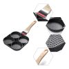 4-hole Frying Pot Pan Thickened Omelet Pan Non-stick Burger Egg Pancake Steak Pan Cooking Egg Ham Pans Breakfast Maker Cookware