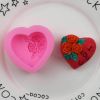 3D Loving Heart Rose Shape Fondant Silicone Mold Diy Soap Cake Baking Decor Mold