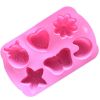 Kitchen DIY Silicone 6 Hole Cake Mold Chocolate Mould Cake Mould Baking Tool Pudding Jelly Mold