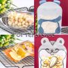 50 Pack Stand Up Pouch Bags Reclosable for Food Storage Handmade Packing - Cute Monkey and Panda