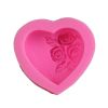 3D Loving Heart Rose Shape Fondant Silicone Mold Diy Soap Cake Baking Decor Mold