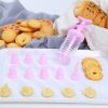 9 Pcs Cookie Press Set With Stencil Mouth Squeeze Cream Mouth Cookie Garland Mouth Baking Tools