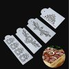 4PCS Kitchen Cookie Baking Tool Damask Lace Flower Cake Border Stencil Mold