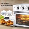 Toaster Oven Air Fryer Combo, Countertop Convection Oven with 4 Accessories & Recipes, Easy Clean, Stainless Steel, Silver