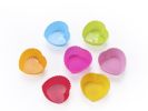 Colorful Shaped Nonstick Silicone Cupcake Molds, Reusable Heat Resistant Baking Liners