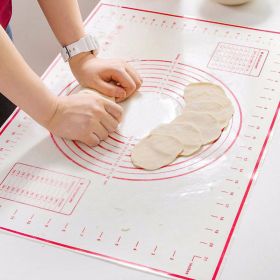 Silicone Non-stick Rolling Dough Mat Baking Pad Pastry Bakeware Kitchen Gadgets (size: Black_40*60cm)