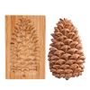 Christmas Wooden Cookie Mold Flower Pine Cone Shape Carved Press Stamp for Biscuit Christmas Decoration Kitchen Baking Tool