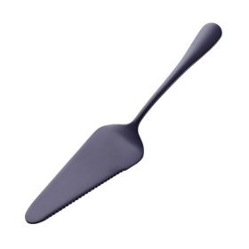 Colorful Stainless Steel Serrated Edge Blade Cutter Pie Pizza Shovel Cake Spatula Baking Tool (Color: black)