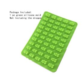 Cake Tools Mold 1 Set 50 Cavity Silicone Gummy Bear Chocolate Candy Maker Ice Tray Jelly Moulds (Color: green)