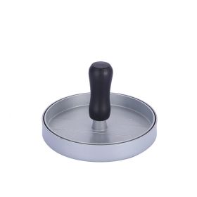 Hamburg meat compactor directly supplied by the manufacturer; round non stick meat cake mould; household rice ball sandwich baking appliance (Specifications: Black handle)