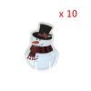 10PCS New Christmas Decorations Wine Glass Hats Card Champagne Red Wine Christmas Hat Card Decoration Party Holiday Decorations