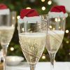 10PCS New Christmas Decorations Wine Glass Hats Card Champagne Red Wine Christmas Hat Card Decoration Party Holiday Decorations