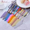 Colorful Stainless Steel Serrated Edge Blade Cutter Pie Pizza Shovel Cake Spatula Baking Tool