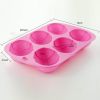 Six Egg Easter Silicone Cake Moulds Home Baking Tools Handmade DIY Holiday Egg Food Grade