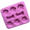 Silicone Puppy Treat Molds Puppy Dog Paw and Bone Baking Molds for Chocolate Candy Jelly Biscuit