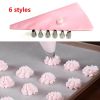 30PCS Silicone Cake Mold Baking Tools Set Baking Cups with Stainless Steel Cream Forcing Mounted Kit